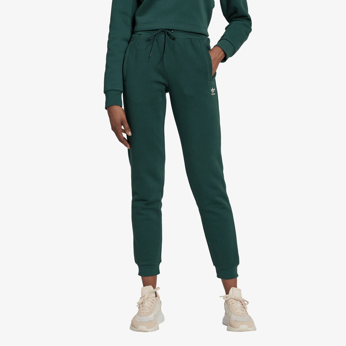 Tepláky adidas Originals Essentials Fleece Slim Joggers Zelené | HS6781, 1