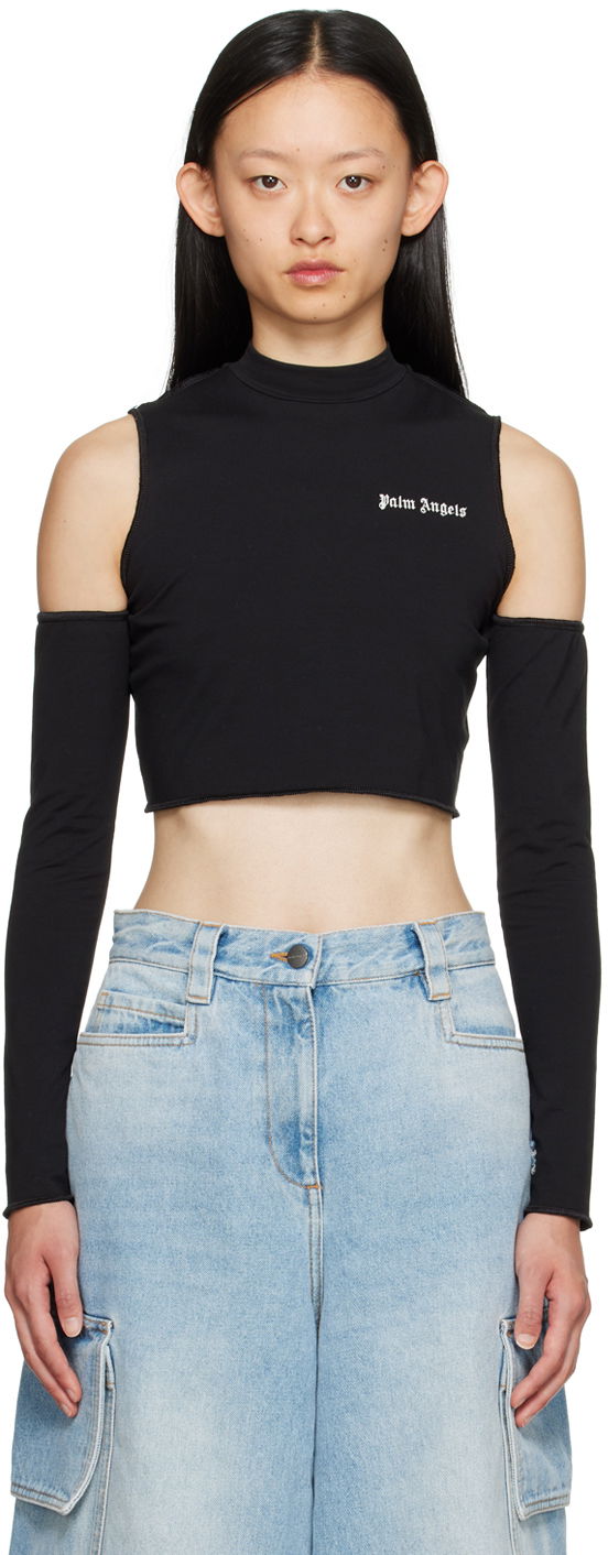 Tričko Palm Angels Black Cutout Long Sleeve Biela | PWAB029F23FAB0011003, 0