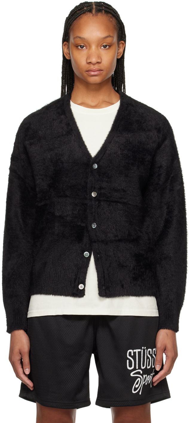 Sveter Stüssy Black Shaggy Cardigan Čierna | 117094, 0
