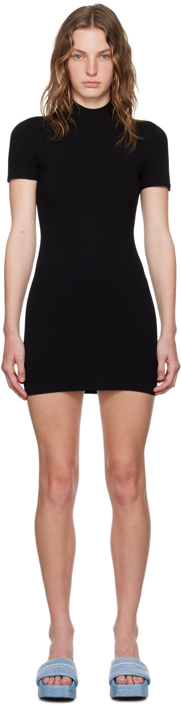 Šaty Alexander Wang Alexanderwang.t Embossed Mini Dress Čierna | 4KC3246050, 0