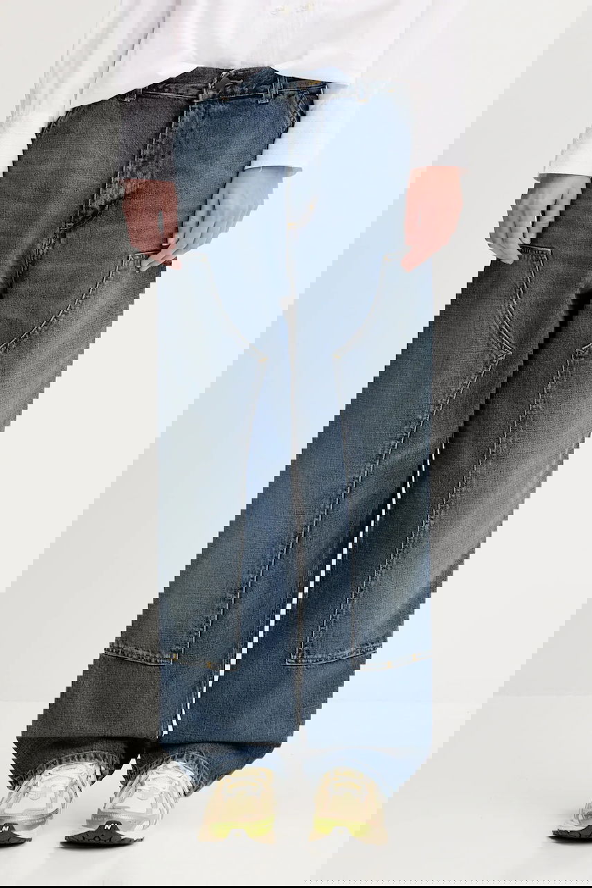 Džínsy Carhartt WIP Brandon Double Knee Loose Fit High Waist Pant Modrá | I034462.014L, 0