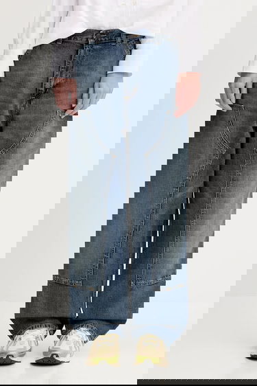 Džínsy Carhartt WIP Brandon Double Knee Loose Fit High Waist Pant Modrá | I034462.014L, 0