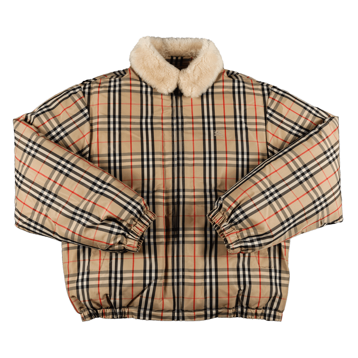 Bunda Supreme Burberry x Shearling Collar Down Puffer Jacket Béžová | SS22J33 BEIGE, 0