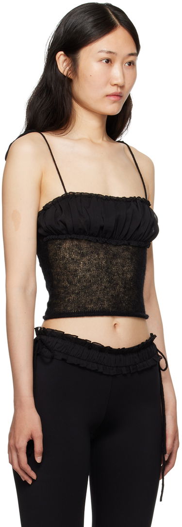 Tielko GUIZIO Guizio Ruched Tank Top Čierna | H23624S025, 1