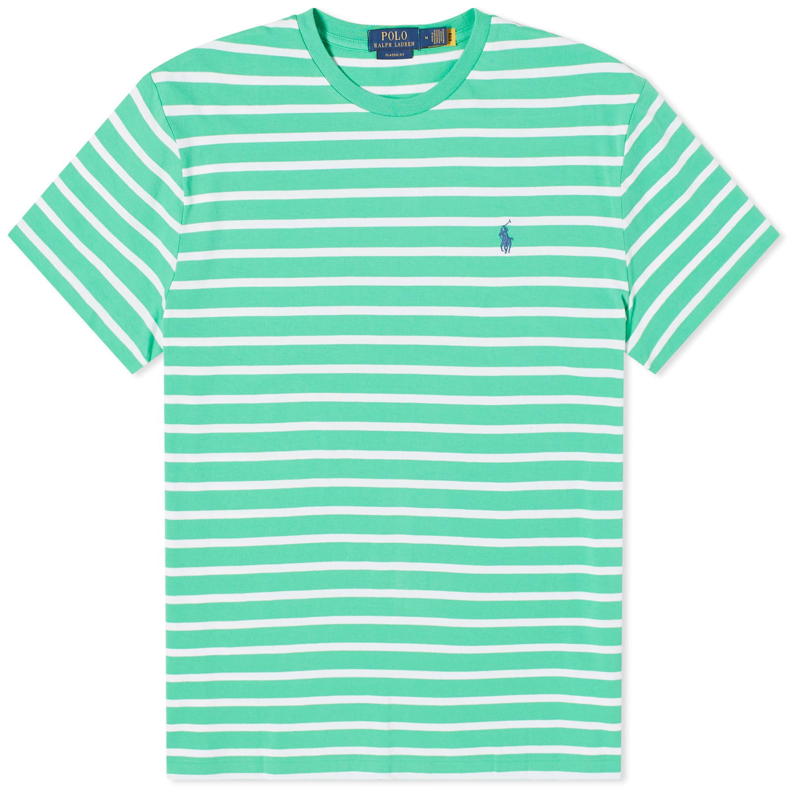 Stripe T-Shirt Kelly Green/White