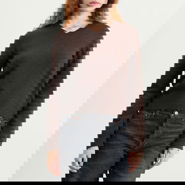 Sveter Maison Margiela MM6 V-Neck Knitted Jumper Hnedá | S62HN0007-M13187-144, 2