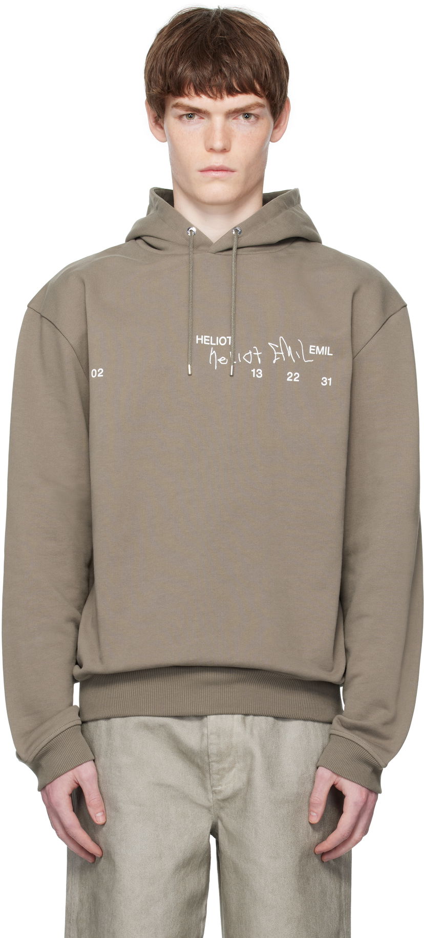 Mikina HELIOT EMIL Heliot Emil Fulgens Hoodie Šedá | PREAW25_M_08_081_DST19