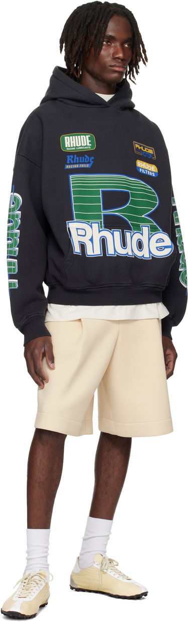 Mikina Rhude Rhude Roadway Racing Hoodie Čierna | RHPF25HO08012, 3