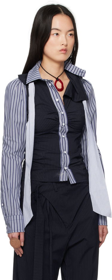 Košeľa Ottolinger Ottolinger Deconstructed Lavallière Shirt Navy | 11140021102, 1