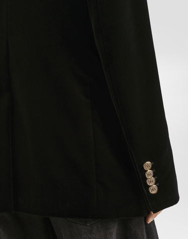 Bunda Dolce & Gabbana Smooth Velvet Blazer Čierna | F29V1TFUVG7N0000, 2