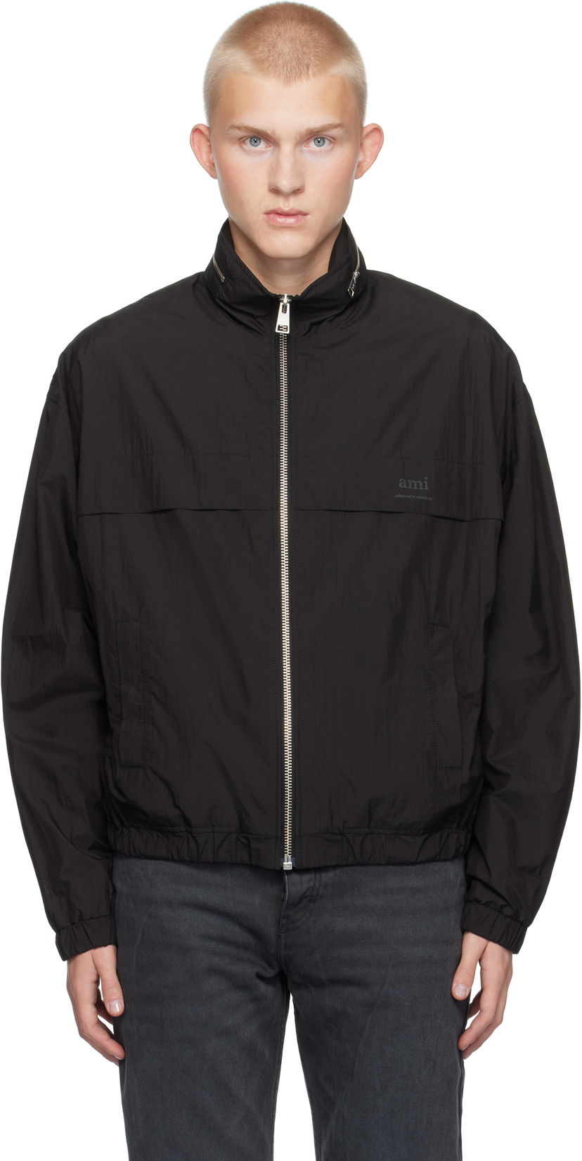 Vetrovka AMI Windbreaker Jacket Čierna | UJK058.PA0009