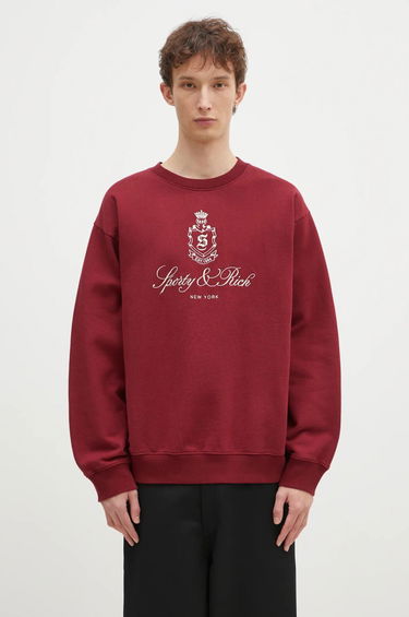 Sveter Sporty & Rich Sporty & Rich Vendome Embroidered Sweatshirt Vínová | ST071506205RE10, 0
