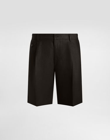 Šortky Dolce & Gabbana Dolce & Gabbana Linen Shorts 52 Čierna | GW0MATFU4MCN0000, 0