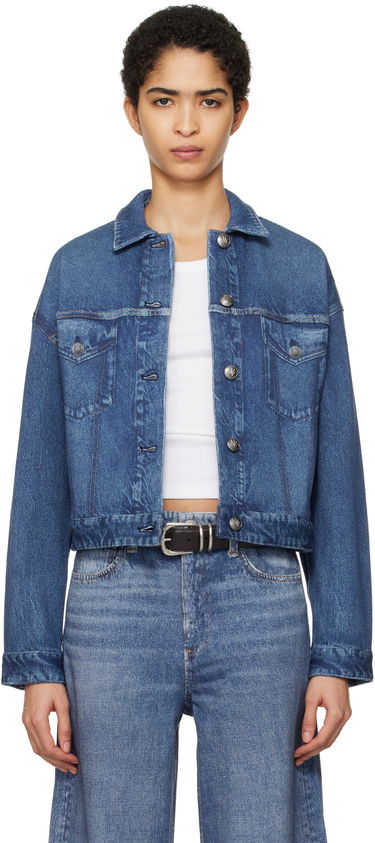 Bunda rag & bone Rag & Bone Miramar Fleece Trucker Jacket Modrá | WCW24H40038203, 0