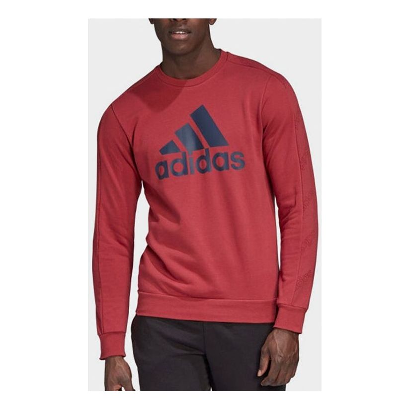 Sveter adidas Originals Large Logo Sweatshirt Červená | GJ6592