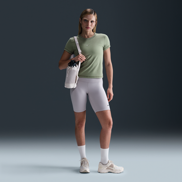 Tričko Nike Sportswear Chill Knit Cropped Slim-Fit T-Shirt Zelené | HV6525-370, 3