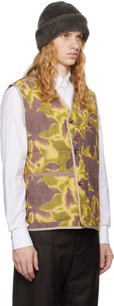 Vesta Paul Smith Paul Smith Photogram Leaves Print Quilted Vest Zelené | M1R-134Z-N02490-10, 1