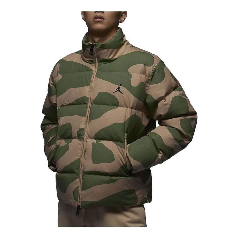 Prešívaná bunda Jordan Flight Heritage Camo Down Jacket Zelené | FB6989-200