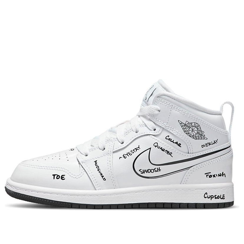 Oblečenie Jordan Air Jordan 1 Mid Schematic Biela | DQ1866-100