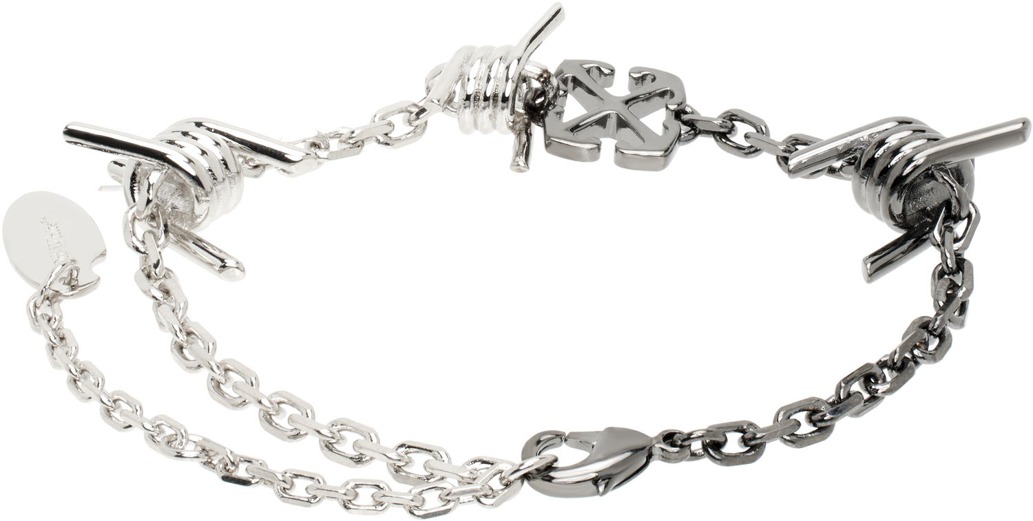 Náramok Off-White Off-White Barbed Wire Chain Bracelet Metalická | OMOA10JS25MET0017210, 1