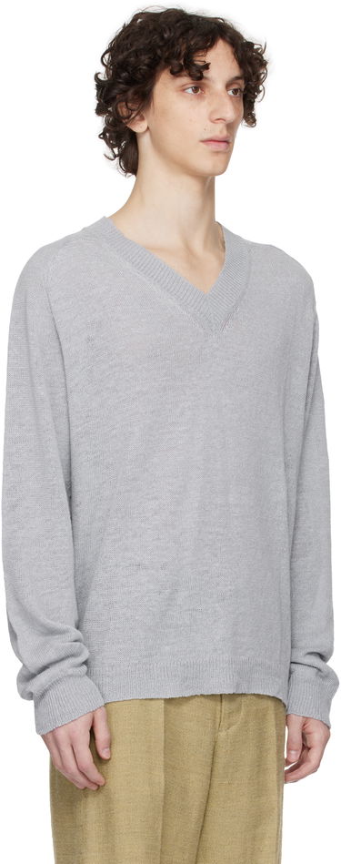 Sveter OUR LEGACY Our Legacy Rue V-Neck Sweater Šedá | M2253RB, 1