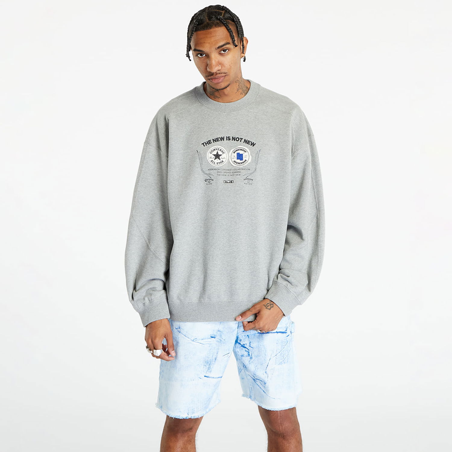 Sveter Converse x ADER ERROR SHAPES Crew Vintage Šedá | 10025818-A01, 0