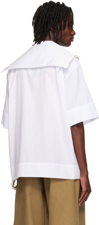 Košeľa Simone Rocha Simone Rocha Cargo Flap Pocket Sailor Collar Shirt Biela | 5312B 1025, 2