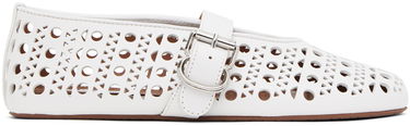 Starostlivosť o obuv Alaïa ALAÏA Vienne Laser Cut Ballerina Flats Biela | AA3A029CK216, 0