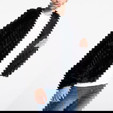 Mikina Urban Classics Full Zip Faux Fur Hoodie Čierna | TB7932-00007, 3