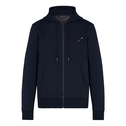 Mikina Louis Vuitton Louis Vuitton SS21 Zip-Up Hoodie Navy | 1A8HAW