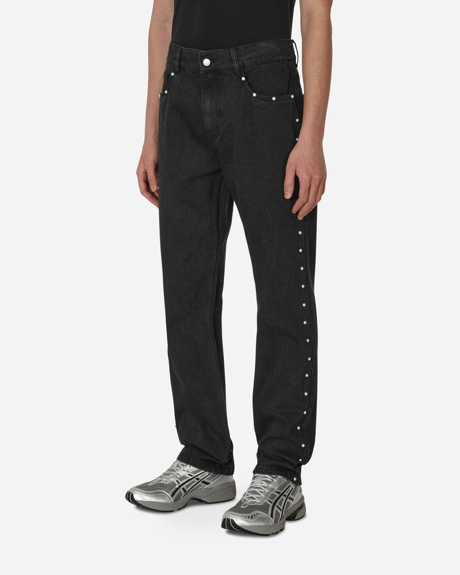 Džínsy Pleasures Bling 5 Pocket Denim Pants Čierna | P22W033 BLACK, 1