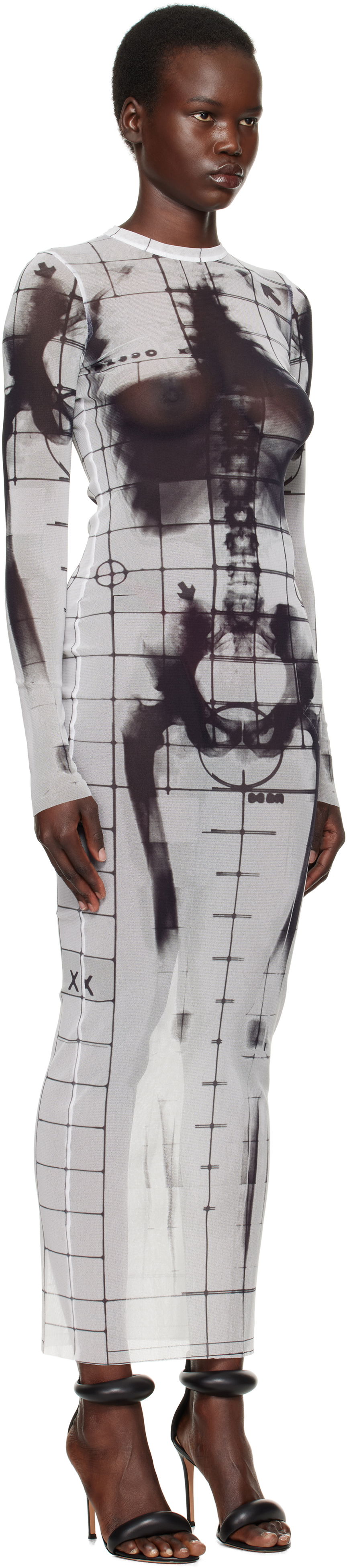 Šaty Jean Paul Gaultier Jean Paul Gaultier 'The Squeletor' Maxi Dress Biela | 25/33-F-RO309-T580-0100, 1