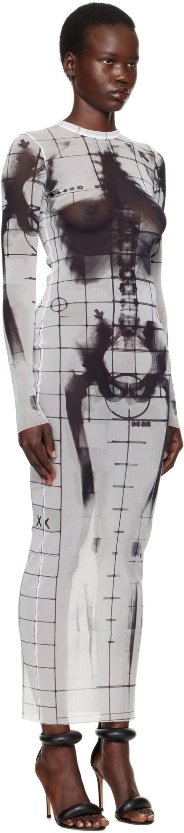 Šaty Jean Paul Gaultier Jean Paul Gaultier 'The Squeletor' Maxi Dress Biela | 25/33-F-RO309-T580-0100, 1
