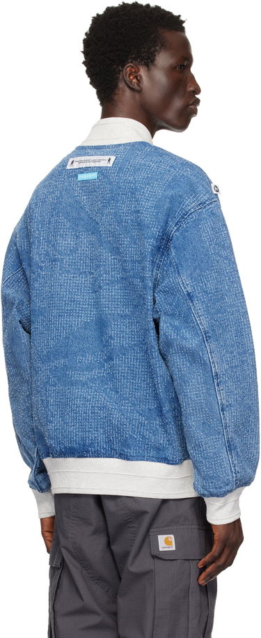 Bomber bunda AAPE by A Bathing Ape AAPE by A Bathing Ape Lightweight Denim Bomber Jacket Modrá | AAPLJM7673XXNBLL, 2