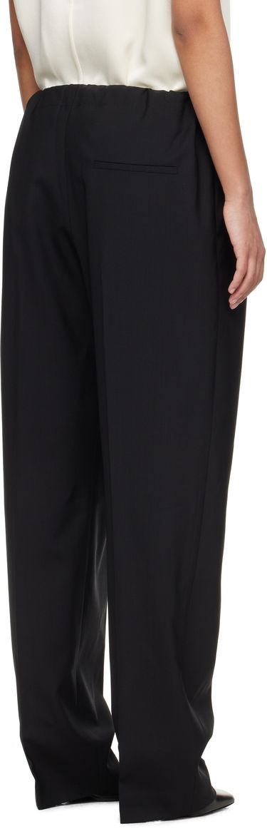 Nohavice Khaite Khaite Trenton Drawstring Pleated Trousers Čierna | 3160575, 2