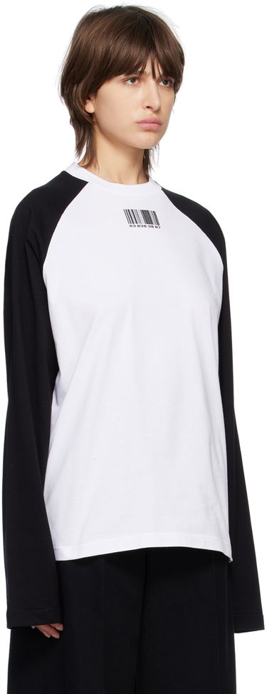Tričko VETEMENTS Barcode Long Sleeve T-Shirt Biela | VL16LS140B, 1