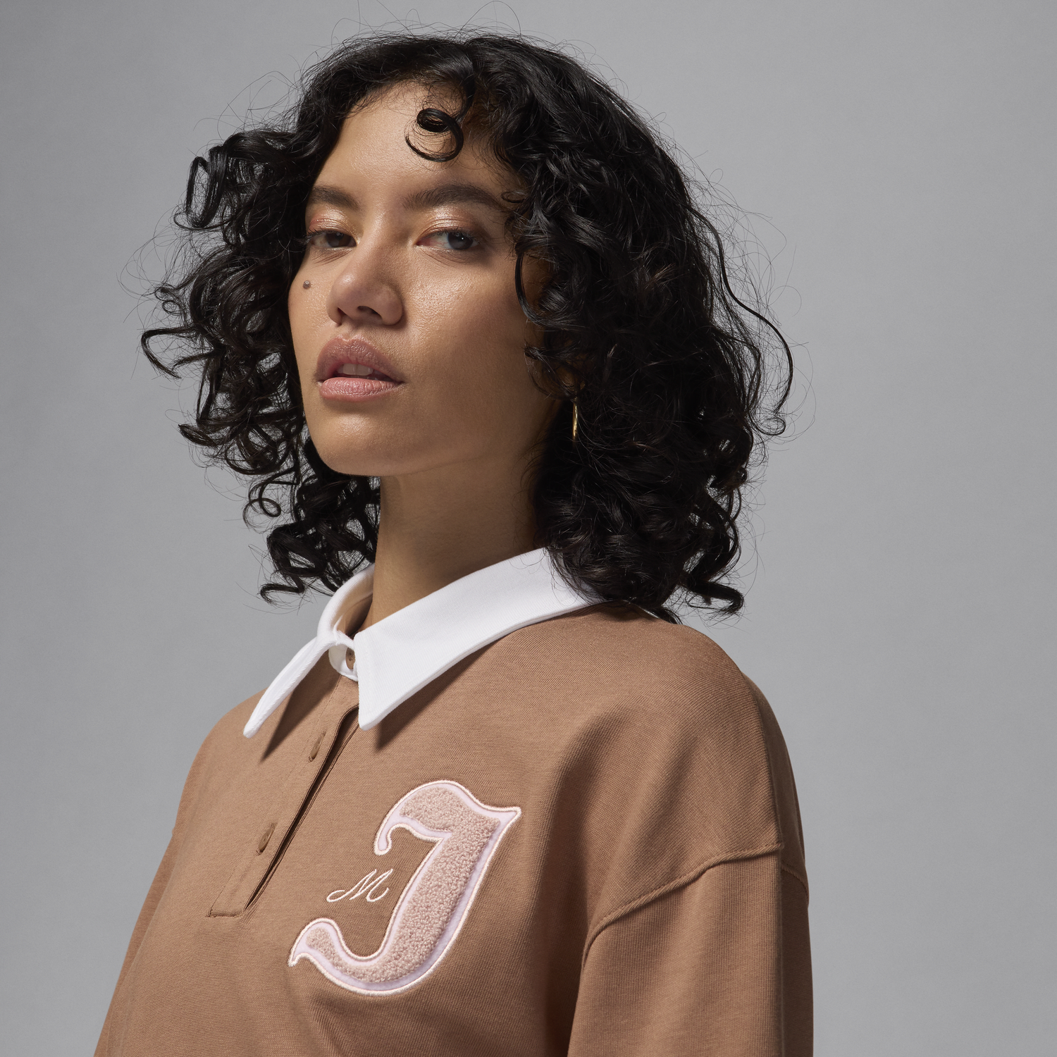 Polo tričko Jordan Long Sleeve Top Hnedá | FV7182-223, 1