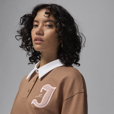 Polo tričko Jordan Long Sleeve Top Hnedá | FV7182-223, 1