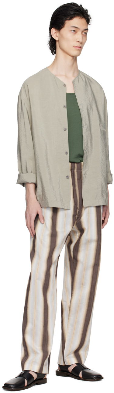 Nohavice LEMAIRE Lemaire Relaxed Striped Trousers Hnedá | PA1047 LF1259, 3