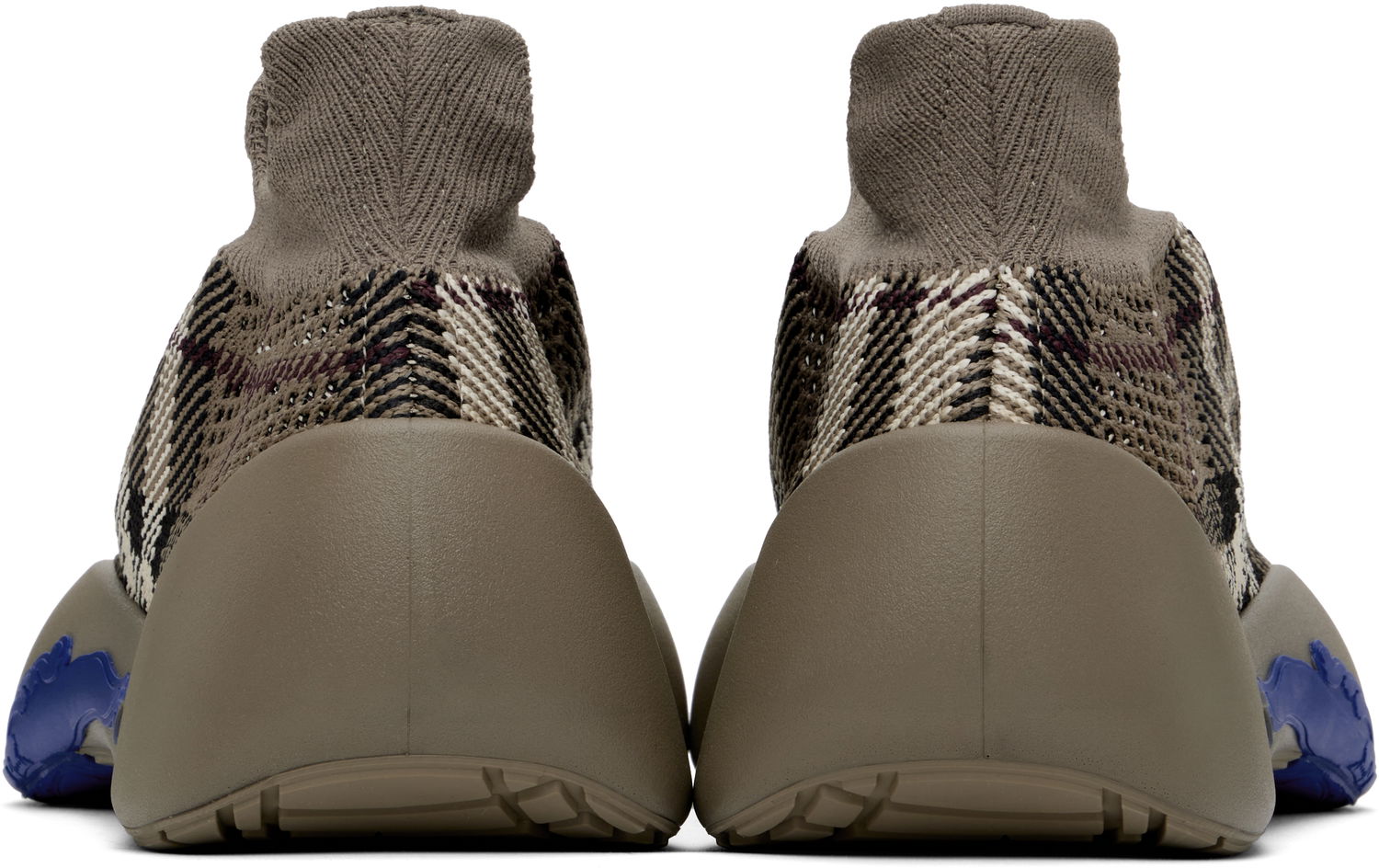 Oblečenie Burberry Burberry Check Knit Neptune Hnedá | 8101906, 1