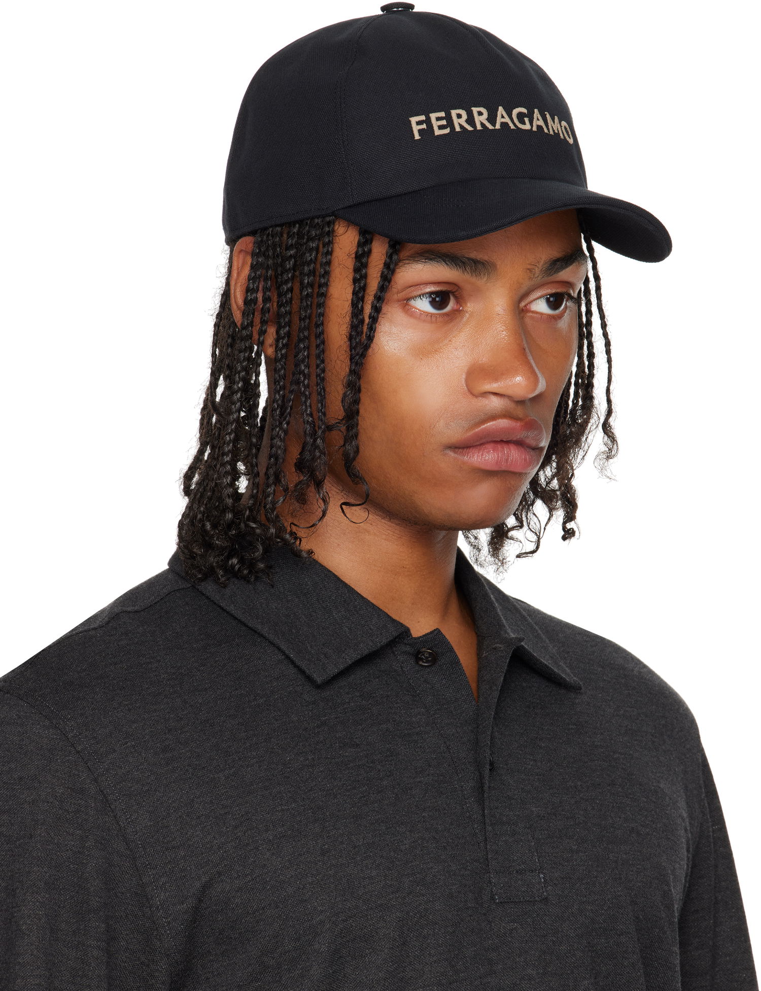 Šiltovka FERRAGAMO Ferragamo Core Signature Baseball Cap Čierna | 783391, 1