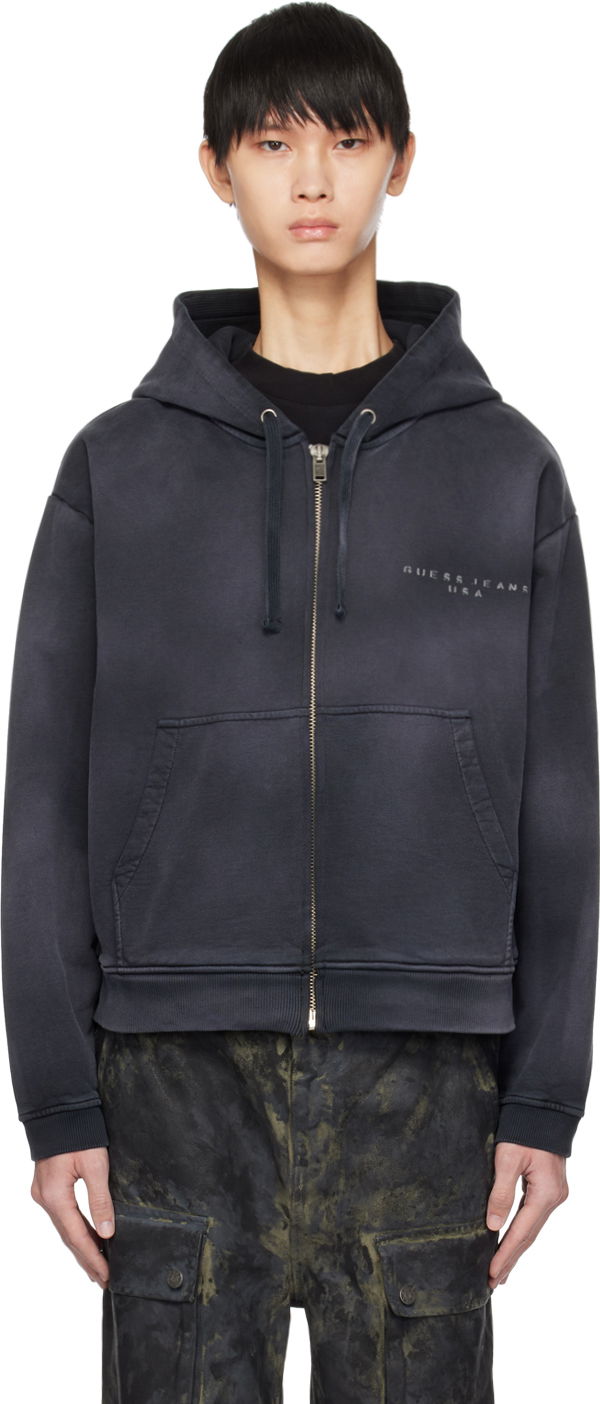 Mikina GUESS USA Faded Hoodie Čierna | M3BQ06KBB40, 0