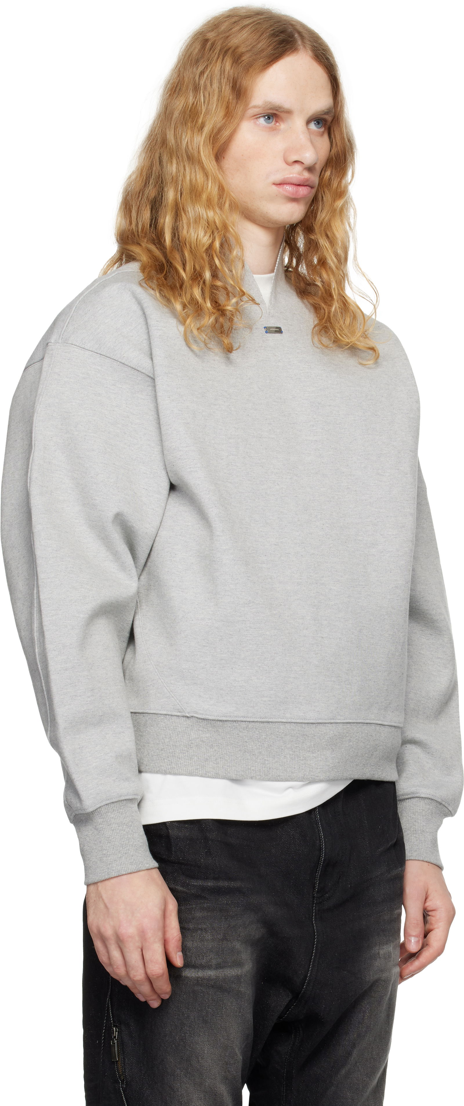 Sweatshirt With Split Neck