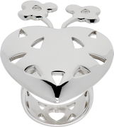 Spring Antennae Heart and Flower Cut-Out Ring