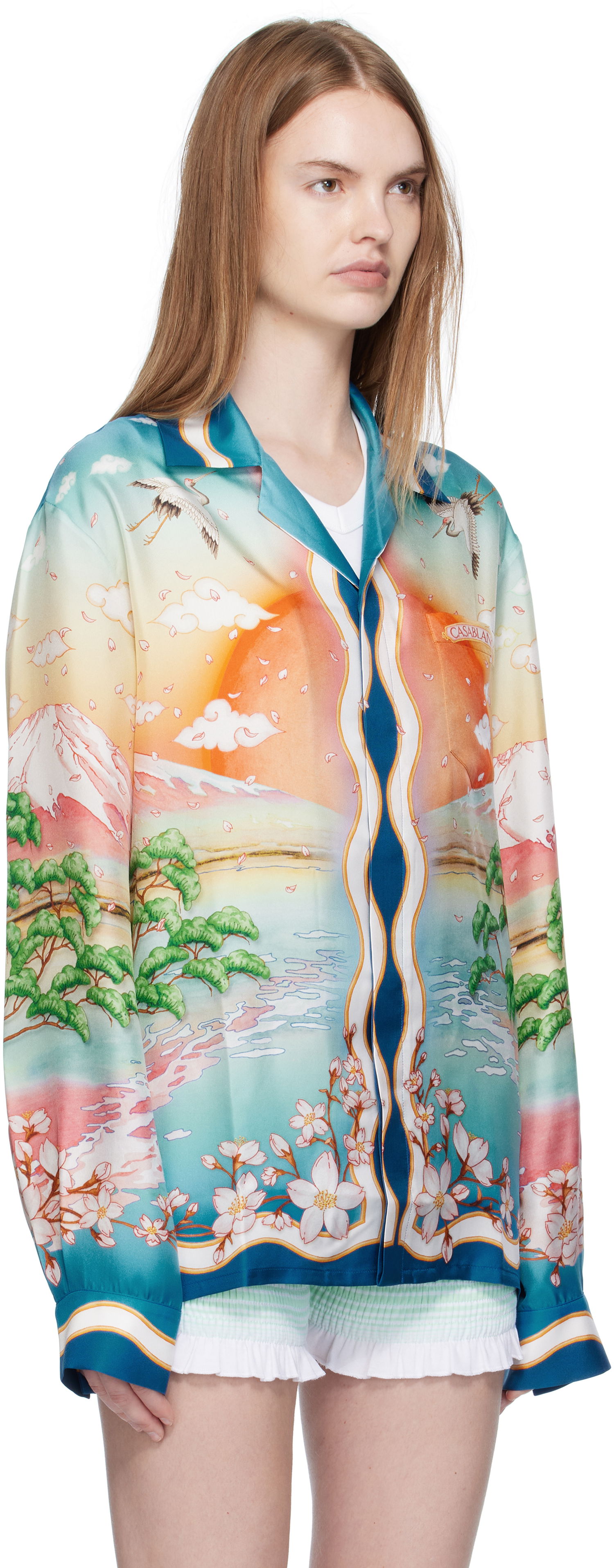Košeľa Casablanca Casablanca 'Tennis Club' Print Silk Long Sleeve Shirt Rôznofarebný | U-WPF25-SH-006-01, 1