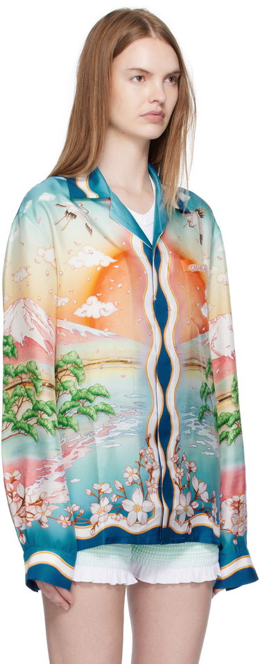 Košeľa Casablanca Casablanca 'Tennis Club' Print Silk Long Sleeve Shirt Rôznofarebný | U-WPF25-SH-006-01, 1