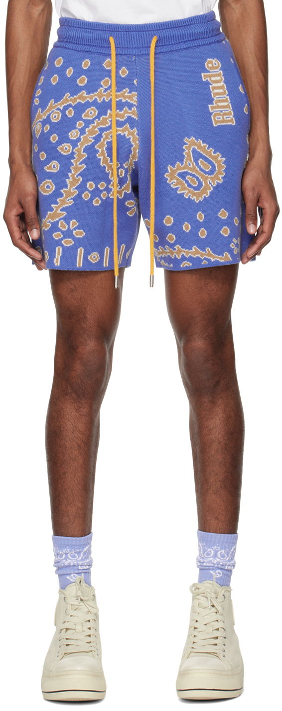 Šortky Rhude Knit Bandana Lounge Shorts Modrá | RHPS23SH02822190, 0