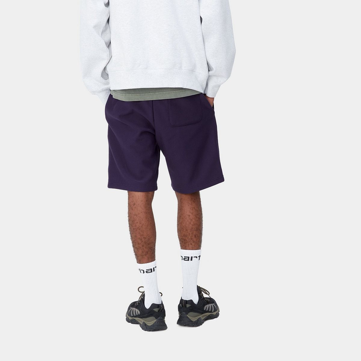 American Script Sweat Short "Cassis"