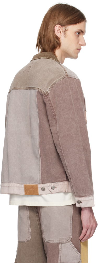Bunda KidSuper KidSuper Patchwork Face Colorblocked Twill Jacket Hnedá | SS25-OW-10, 2