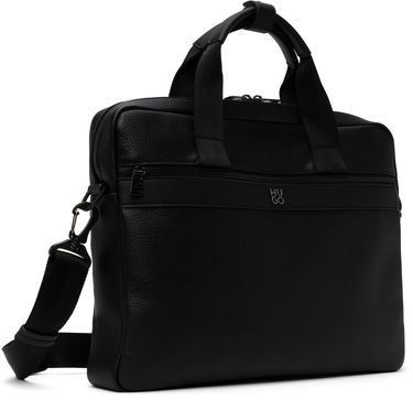 Batohy a tašky BOSS Logo Hardware Faux-Leather Briefcase Čierna | 50547428, 1